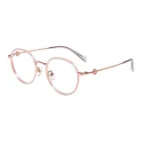 H82607C9/P8 Яркая прозрачная рамка + Яркие розово-золотые temples