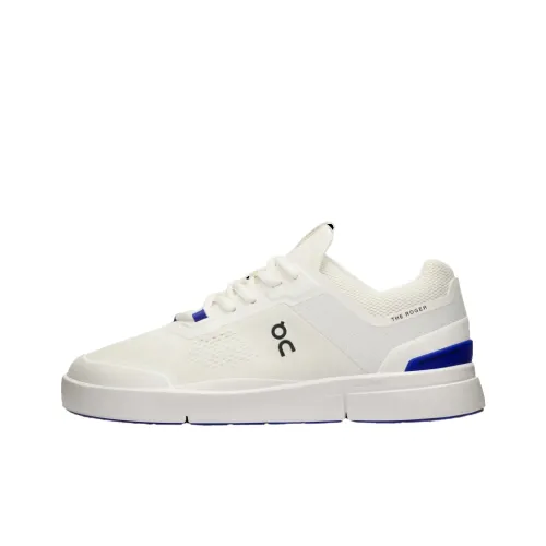 On The Roger Spin Slip-resistant Low Top Tennis Shoes Women's White Blue На The Roger Spin противоскользящие низкие кроссовки для тенниса женские белые синие