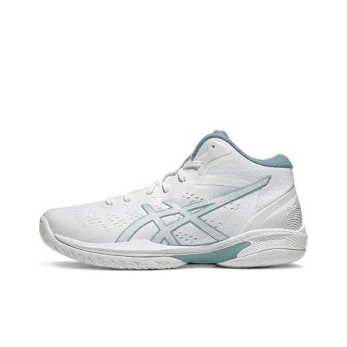 ASICS GELHOOP V16 Амортизация MID Топ Баскетбольные кроссовки Мужские Белый Синий