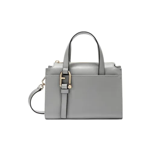 Furla Clarice Luxe Телячья кожа Сумка Маленькая Женская Серого цвета
