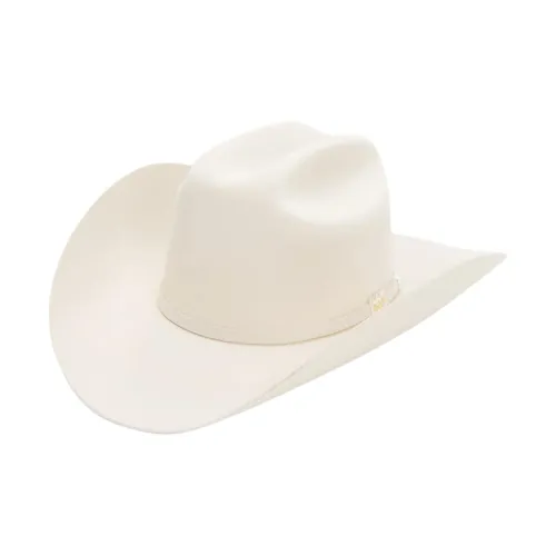 STETSON Felt Leather Hats Caps Unisex Beige