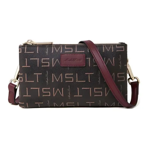 MashaLanti ПВХ Маленькая Квадратная Сумка Сумка через плечо Сумка на плечо Маленькая Женская Кофейная и Бордовая