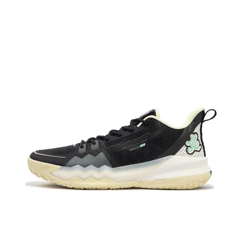 361° Burning War 4,0 Противоскользящие Устойчивые к истиранию Низкий Топ Баскетбольные кроссовки Мужской Черный Белый