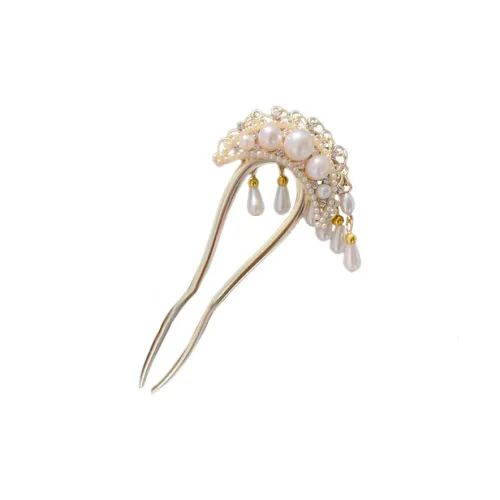 Water jade Сплав, Имитация Жемчужная Вода, Дриль Шпильки для волос Женские