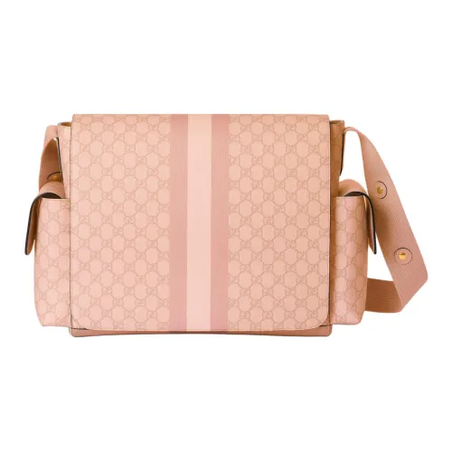 GUCCI Canvas с кожаными вставками цветовая схема сумка через плечо средний размер женский розовый серый