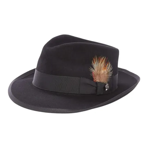 STETSON Felt Hats Caps Unisex Black STETSON Фетровые шляпы и кепки унисекс черные