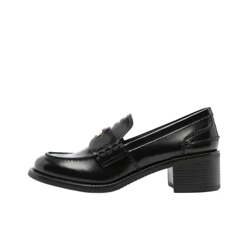 MIU MIU Новогодняя коллекция Лоферы 5 см Женские Черные