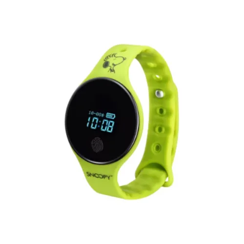 SNOOPY Электронический механизм силиконовый ремешок часы для мужчин черный циферблат