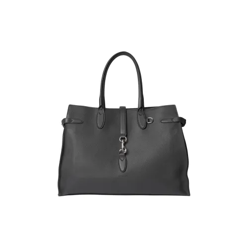 GUCCI Soft GRAIN LEATHER Tote Bag Shopping Bag Large Men's Gray