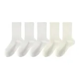 5 пар (Белый *3 + Крем *2)