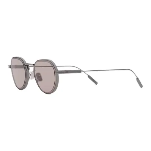 Zegna Металл OVAL SUNGLASSES Унисекс Серебряный
