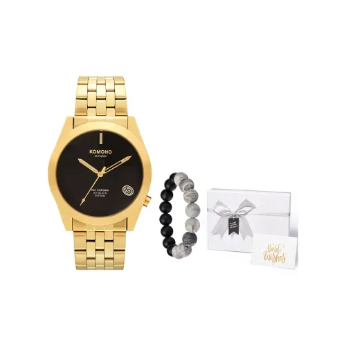 KOMONO Кварцевый механизм Мужские часы 38mm*38mm*8,5mm Черный