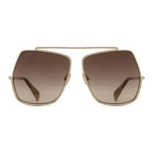 MaxMara Нерегулярная форма Солнцезащитные очки Женские Золотые