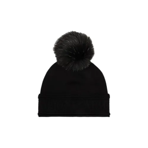 EMPORIO ARMANI Шапки-бини из овечьей шерсти Женские Черные