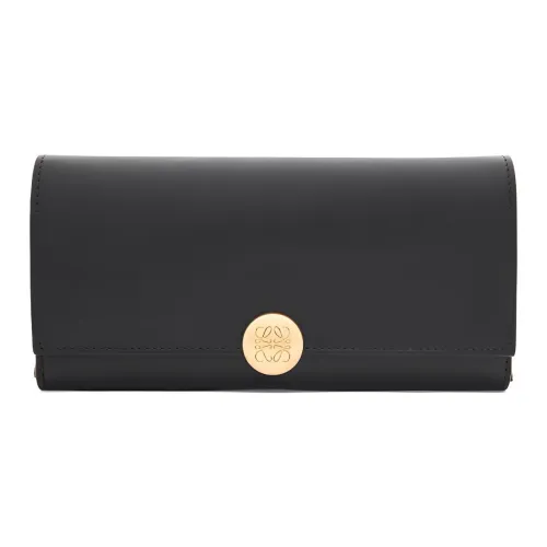 LOEWE Блестящий Nappa Телячья кожа Кошелек Унисекс Черный