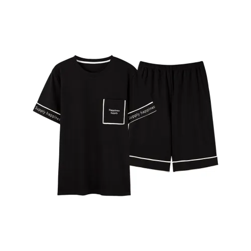 Mulong Family Пижамный комплект Мужской Черный