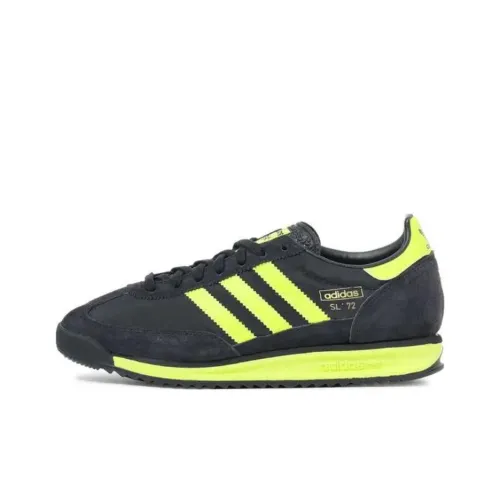 Adidas Originals SL 72 Slip-resistant Abrasion-resistant Low Top Casual Shoes Unisex Black Yellow Adidas Originals SL 72 Противоскользящий устойчивый к истиранию низкий топ повседневная обувь унисекс черный желтый