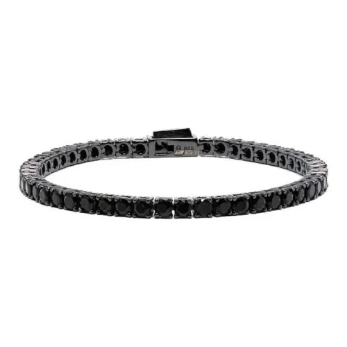 Hatton Labs Серебряный Кристальный Браслеты Мужской Черный
