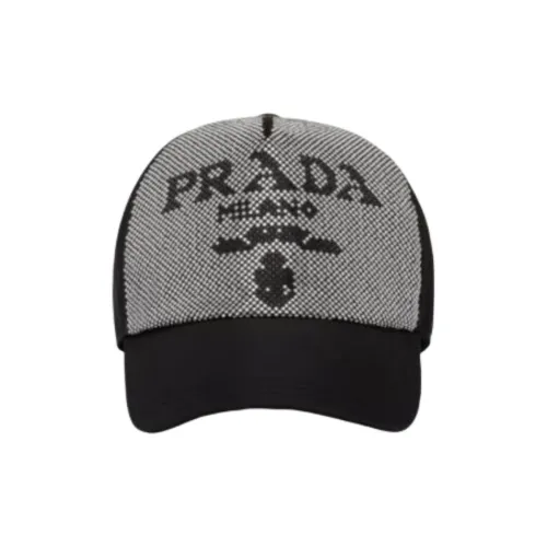 PRADA Переработанный нейлон Кепки Унисекс Черный