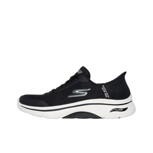 Skechers Go Walk Arch Fit Низкий Топ Повседневные Беговые Кроссовки Женские Черные
