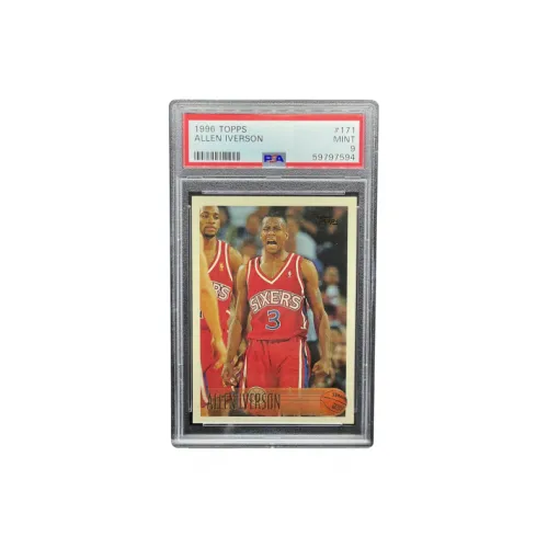 Topps Айверсон 1996 76 Человек Answer Звезда Карта Новые звезды Карта PSA9 Grade Сертифицированные карточки 1 шт