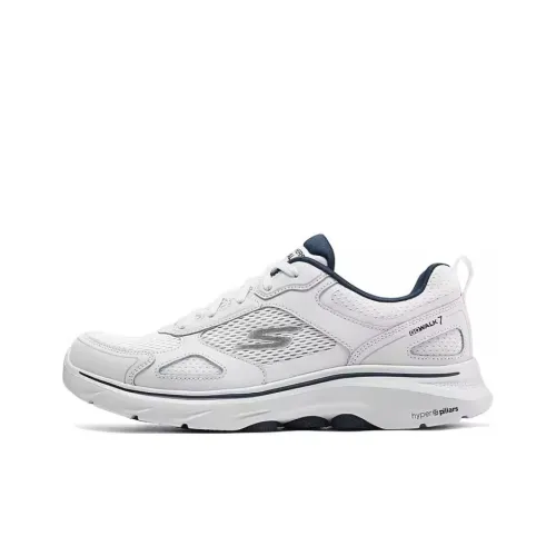 Skechers GO WALK 7 Устойчивый к истиранию Низкий Топ Casual Мужской Белый Синий
