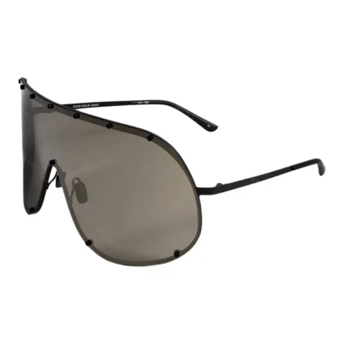 RICK OWENS совместный бренд RO Нержавеющая сталь Aviator Солнцезащитные очки Мужской Черный