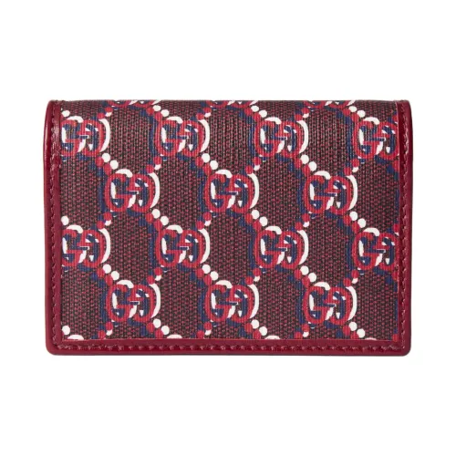 GUCCI Canvas с кожаными вставками цветной держатель для карт и кошелек стандартный женский красный