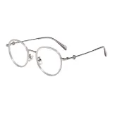 H82607C9 Яркая прозрачная рамка + Ярко-серебристые temples