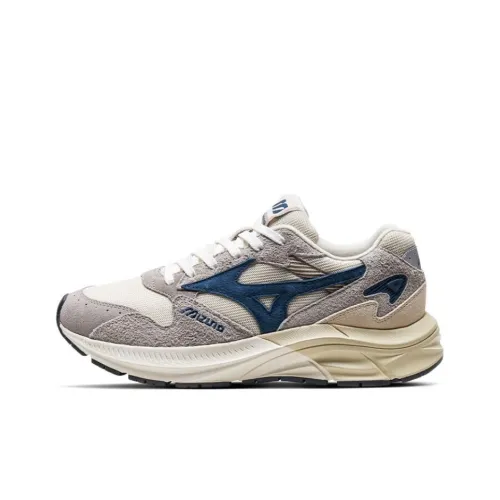 Mizuno Pi Retro Collection Беговые кроссовки Низкий топ Лаймово-серый/Темно-синий Унисекс