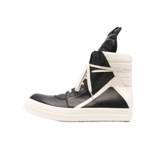 Rick Owens RO Высокие Кроссовки для скейтбординга Мужские Черно-белые