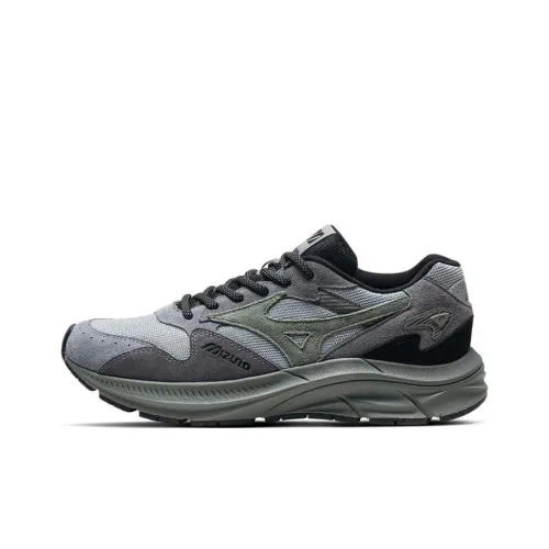 Mizuno Pi Retro Устойчивый к истиранию Дышащий Низкий Топ Casual Унисекс Светлый Серый Темно-зеленый