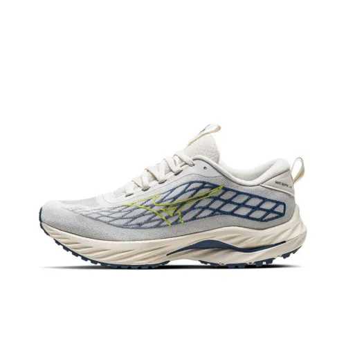 Mizuno Wave Inspire 20 Беговые кроссовки Низкий топ Экрю/Темно-синий Унисекс