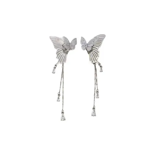 Вегетарианский сплав Нижняя заколка Серьги On Унисекс