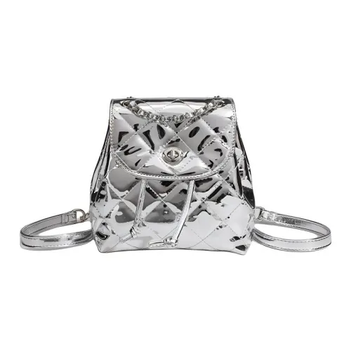 TTaG．baG ПУ (полиуретан) Рюкзак Стандартный Женские Серебристый Золотой