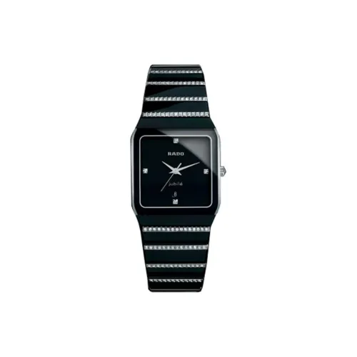 RADO Arch Collection Кварцевый механизм Мужские часы Циферблат Черный Титан Корпус часов Титан Ремешок