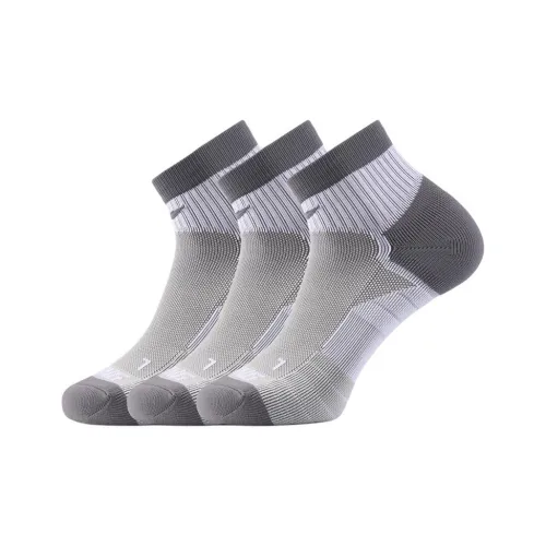 Лайнер Беговые Носки Унисекс 3 Пачки Серый Белый