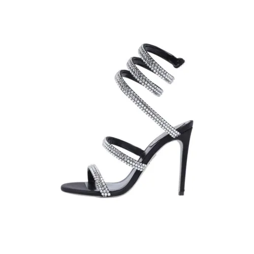 RENE CAOVILLA Cleo One Sandals Strap 10,5cm Women's Black РЕНЕ CAOVILLA Cleo One Сандалии Ремешок 10,5 см Женский Черный