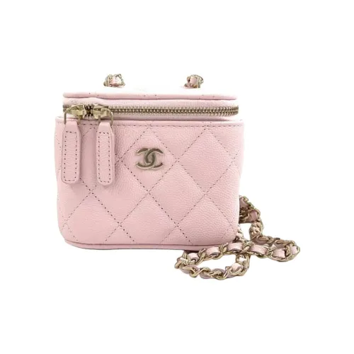 CHANEL Корова Кожа Коробка Сумка через плечо Маленькая Женская Светло-Розовая