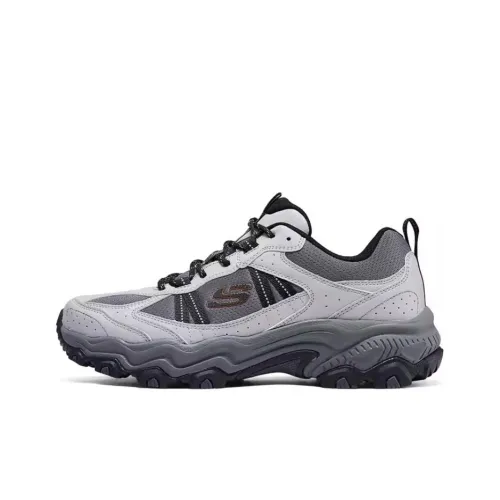 Skechers Stamina At Износостойкие Поддерживающие Дышащие Низкие Кроссовки для Бега Мужские Серые