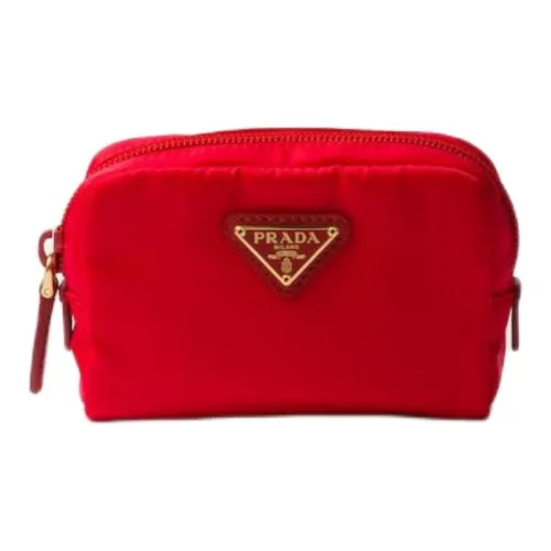 PRADA RE Нейлоновая сумка для макияжа Женская Красная