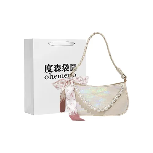 Dusen Kangaroo ПУ (полиуретан) Сумка через плечо Стандартная Женская Белая Розовая