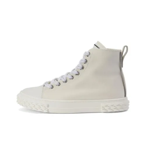 Giuseppe Zanotti GZ Blabber Высокие Кроссовки для скейтбординга Женские Экрю