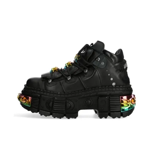 NEW ROCK Низкий топ Повседневная обувь Унисекс Черный