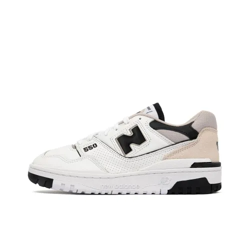 New Balance NB 550 Low Топ Скейтборд Кроссовки Унисекс Белый Черный