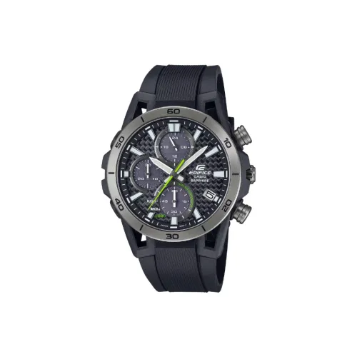 CASIO Солнечный Кварцевый Механизм Смольный Ремешок Часы Мужские Черный Циферблат