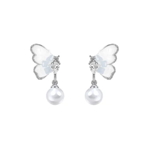 ZANC Серебро S925 Серьги-гвоздики Женские Несколько цветов