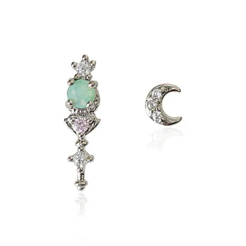 VKVK Серьги-гвоздики из серебра 925 пробы женские