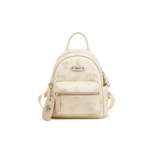 Teenie Weenie ПУ (полиуретан) Рюкзак Женские Кремовый Желтый Вишневый Цветок Розовый