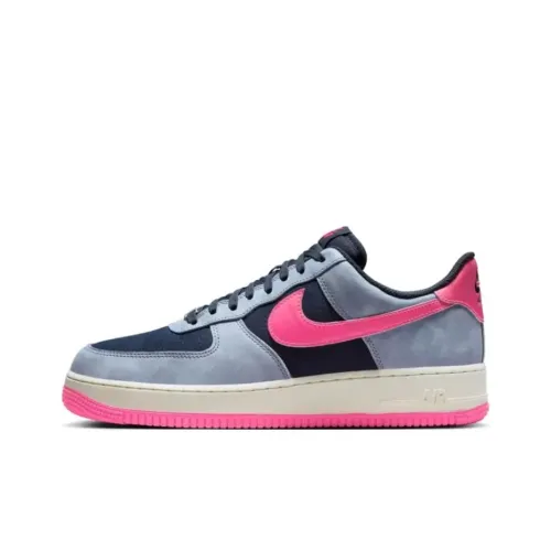 Nike Air FORCE 1 Low Топ Скейтборд Кроссовки Унисекс Серый Синий Розовый